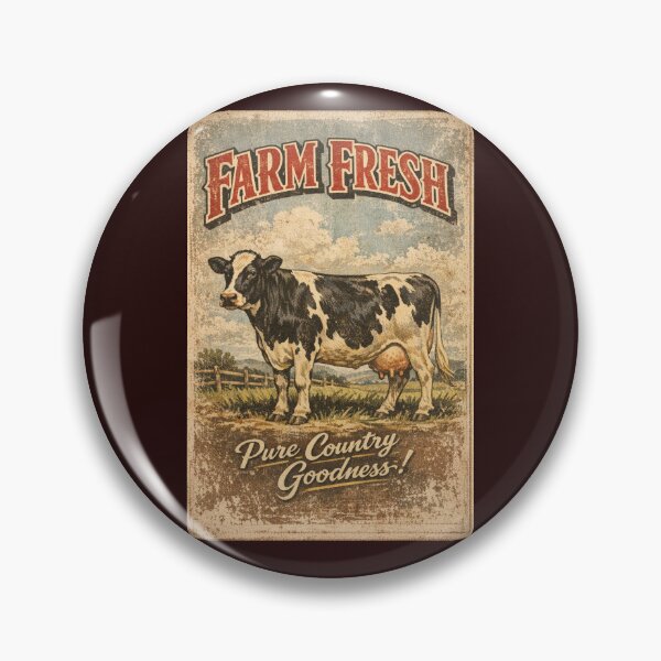 Item preview, Vintage Farmhouse Cow - Pure Country Goodness designed and sold by VINTAGEPUNTEES.