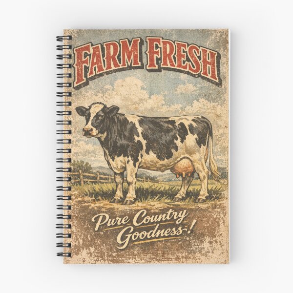 Item preview, Vintage Farmhouse Cow - Pure Country Goodness designed and sold by VINTAGEPUNTEES.