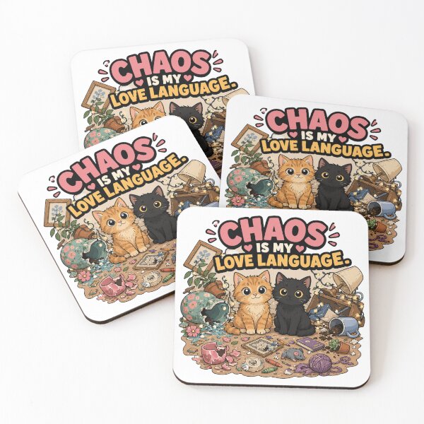 Item preview, Two Cats Chaos Is My Love Language Gift designed and sold by Gentlestate.