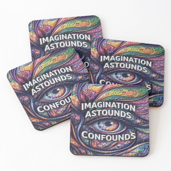 Item preview, imagination eye diffused colorful typographic design designed and sold by SmashingDeals.