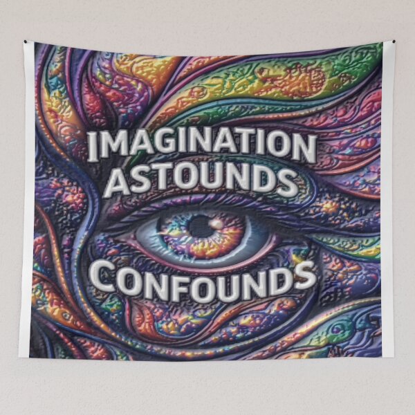 Item preview, imagination eye diffused colorful typographic design designed and sold by SmashingDeals.