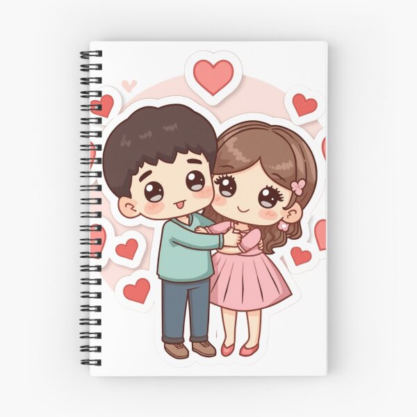 Item preview, Kawaii Couple Hug - Cute Love Hearts Aesthetic designed and sold by FluffiPopo.