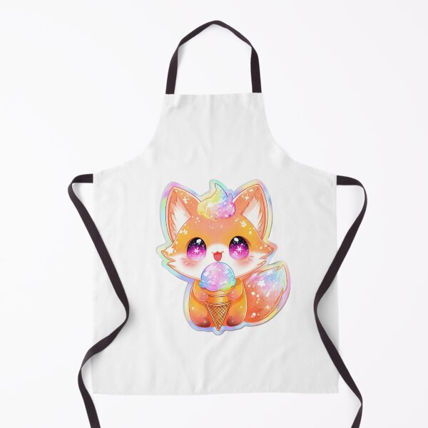 Item preview, Kawaii Fox Ice Cream Holographic Chibi Foodie designed and sold by Ashley critters.