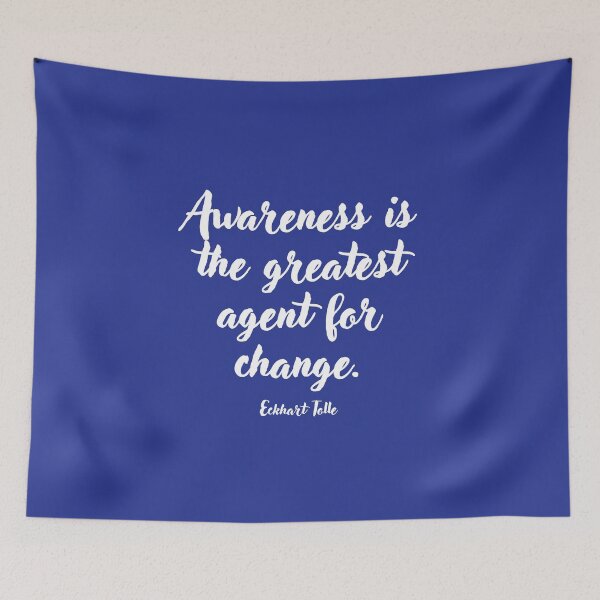 Item preview, Awareness is the greatest . . . Eckhart Tolle Quotation designed and sold by CharlottePlaceArt.