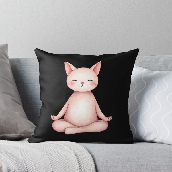 Item preview, Meditation pink cat designed and sold by trendspatterns.