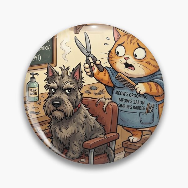 Item preview, he Panicked Cat Barber and Grooming Chaos designed and sold by Yaser-Design.