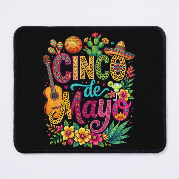 Item preview, Cinco De Mayo Mexican Fiesta Colorful Party Sombrero Taco Vibes designed and sold by NuralsArt.