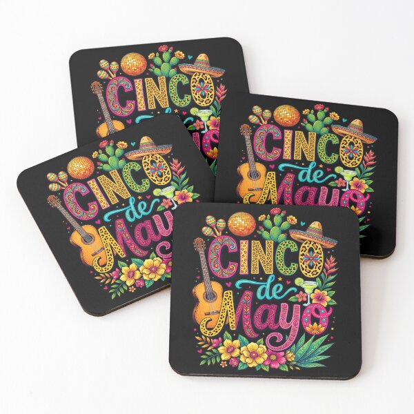 Item preview, Cinco De Mayo Mexican Fiesta Colorful Party Sombrero Taco Vibes designed and sold by NuralsArt.