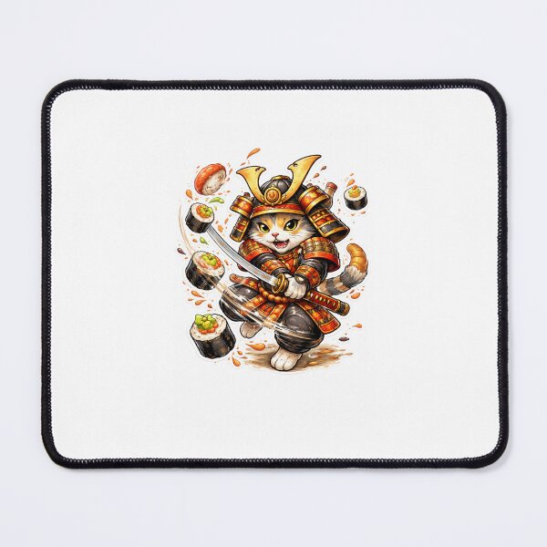 Item preview, Sushi Slice Samurai Cat designed and sold by RainToday.