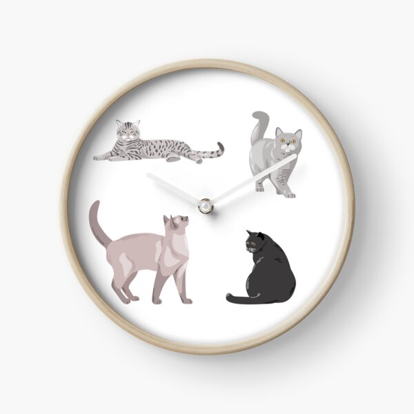 Item preview, Cats resting and playing in a simple illustration of different feline breeds in various poses designed and sold by Ms. Iryna.