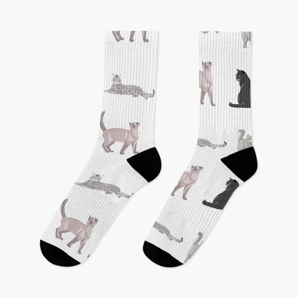 Item preview, Cats resting and playing in a simple illustration of different feline breeds in various poses designed and sold by Ms. Iryna.