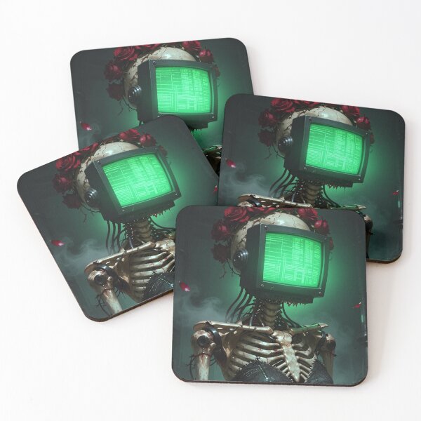 Item preview, Dead Air: Rose‑Crowned Cyber Skeleton designed and sold by Insomnia Art Designs.