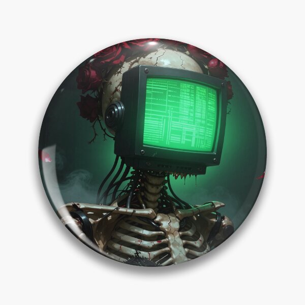 Item preview, Dead Air: Rose‑Crowned Cyber Skeleton designed and sold by Insomnia Art Designs.