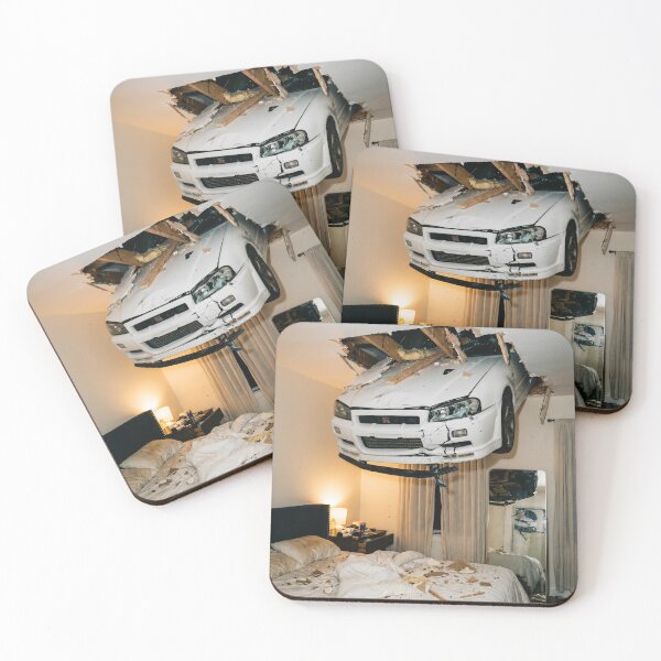 Item preview, White Nissan Skyline GT-R Crashed Through Bedroom Ceiling designed and sold by JDMgarage1.