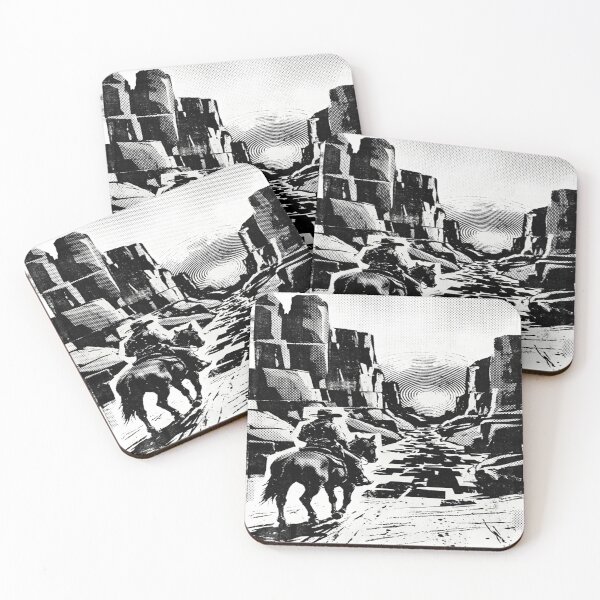 Item preview, Lone Rider - Surreal Desert Canyon - Gritty Noir Western designed and sold by MW-Signature01.