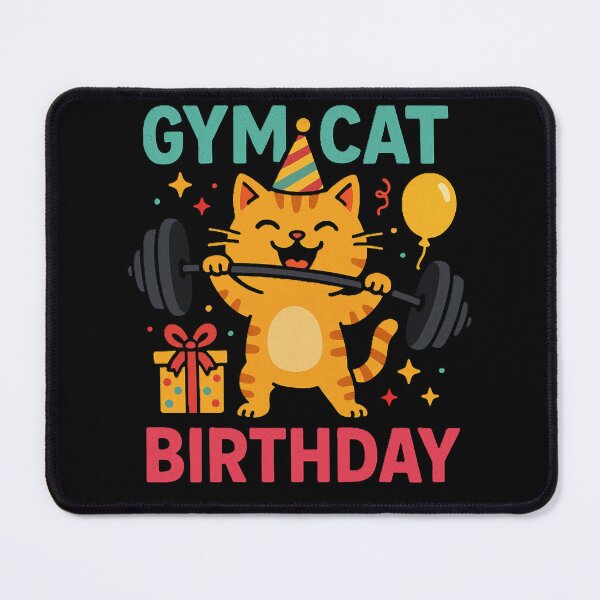 Item preview, Funny Gym Cat Birthday, Cat Lover Gift Idea designed and sold by AYACHI90.