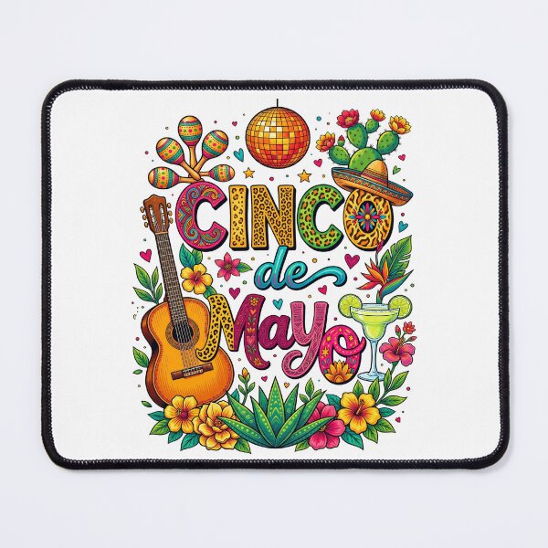 Item preview, Cinco De Mayo Colorful Mexican Fiesta Guitar Party Taco Vibes designed and sold by NuralsArt.