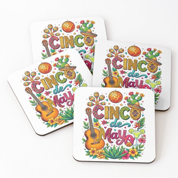 Item preview, Cinco De Mayo Colorful Mexican Fiesta Guitar Party Taco Vibes designed and sold by NuralsArt.