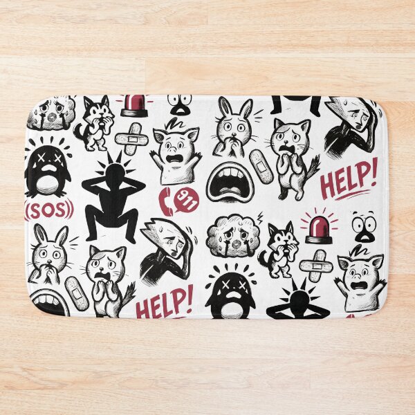 Item preview, Funny panic attack worry anxiety freaking out collage designed and sold by BigMRanch.