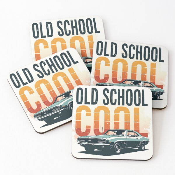 Item preview, Old School Cool Vintage Muscle Car Retro Print designed and sold by mittie101.