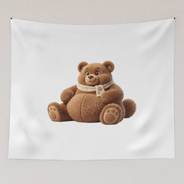 Item preview, Cute Teddy Bear Sitting Soft Plush Toy Illustration Cozy Comfort Art designed and sold by harmzk90.