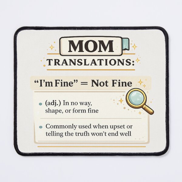 Item preview, Mom Translations I’m Fine = Not Fine – Funny Mom Dictionary Quote | Mother’s Day Gift designed and sold by warlistop.