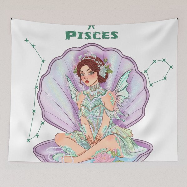 Item preview, Pisces Girl Dreamy Ocean Fantasy Art designed and sold by Iqrapixels.