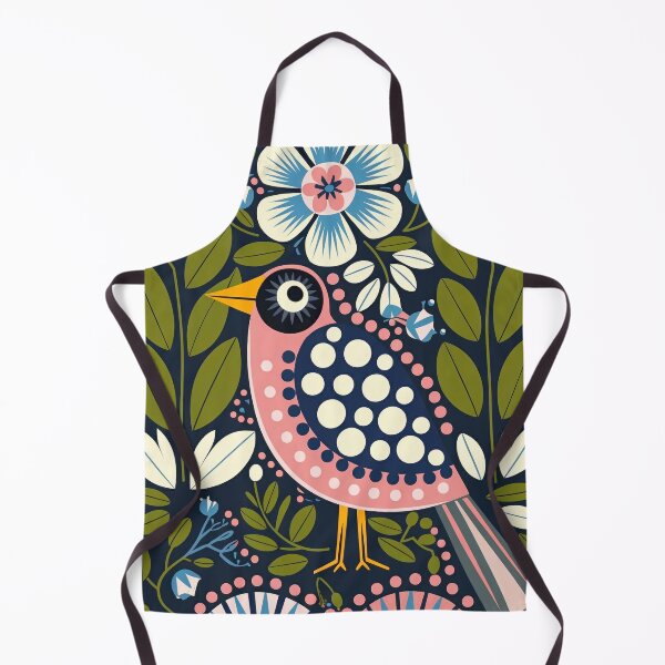 Item preview, Modern Bird Art Print – Bold Floral Botanical Art designed and sold by Filora Atelier | Bird Art.