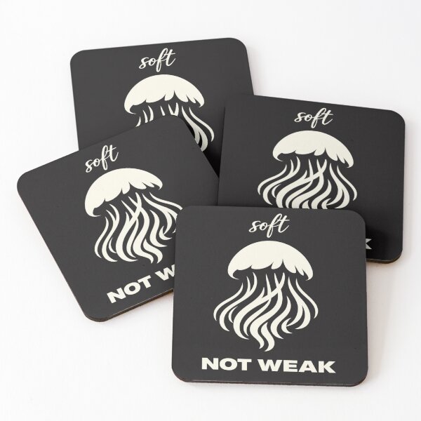Item preview, Not Weak Jellyfish T-Shirt Soft Strength Ocean Quote Graphic designed and sold by ZEBBEDE - Minimal Streetwear .