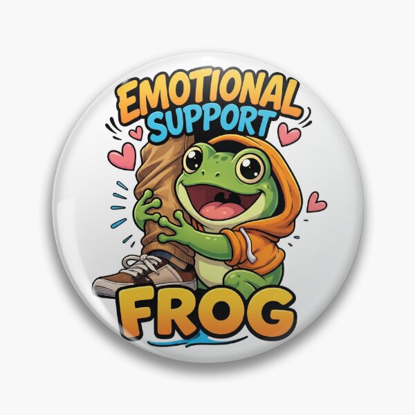 Item preview, Emotional Support Frog Funny Cute Meme – Frog Lover Gift designed and sold by ColorFlick.