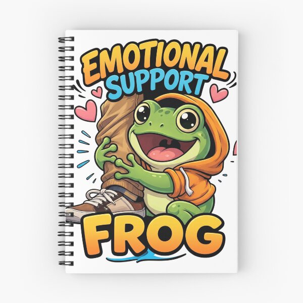 Item preview, Emotional Support Frog Funny Cute Meme – Frog Lover Gift designed and sold by ColorFlick.
