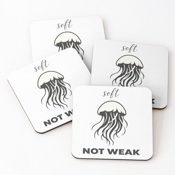 Item preview, Not Weak Jellyfish T-Shirt Soft Strength Ocean Quote Graphic designed and sold by ZEBBEDE - Minimal Streetwear .