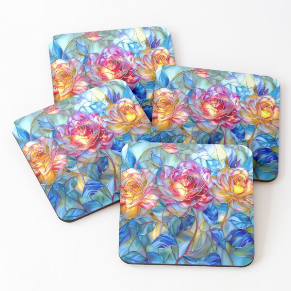 Item preview, Roses Stained Glass Art designed and sold by MargaretWiktor.
