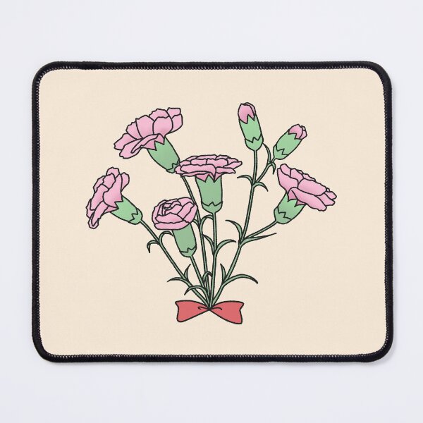 Item preview, Pink Carnations Bouquet with Ribbon designed and sold by ubborn.