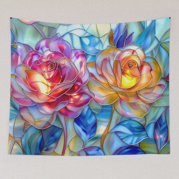 Item preview, Roses Stained Glass Art designed and sold by MargaretWiktor.