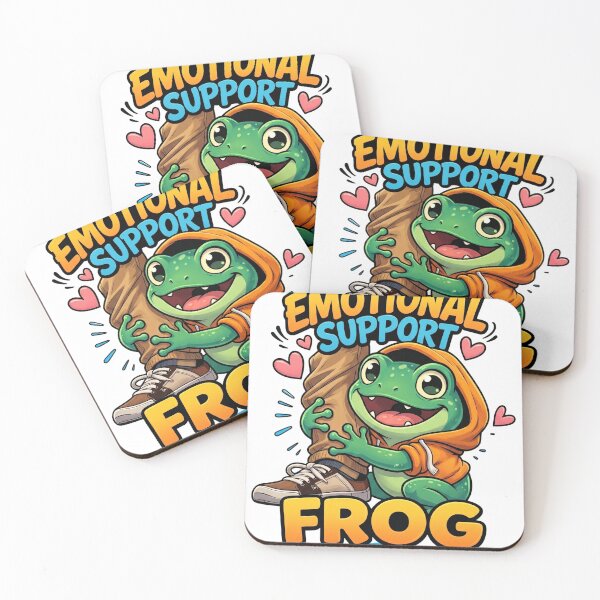 Item preview, Emotional Support Frog Funny Cute Meme – Frog Lover Gift designed and sold by ColorFlick.