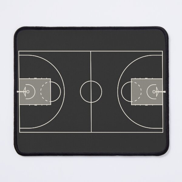 Item preview, Diagrama minimalista negro de una cancha de baloncesto designed and sold by aio.