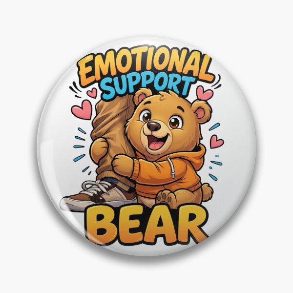 Item preview, Emotional Support Bear Funny Cute – Cozy Bear Meme Design designed and sold by ColorFlick.