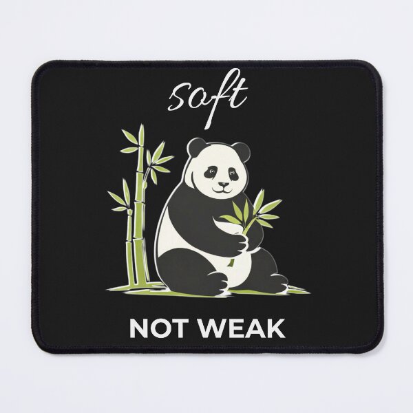 Item preview, Not Weak Panda T-Shirt Soft Strength Bamboo Quote Graphic designed and sold by ZEBBEDE - Minimal Streetwear .