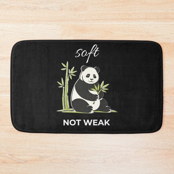 Item preview, Not Weak Panda T-Shirt Soft Strength Bamboo Quote Graphic designed and sold by ZEBBEDE - Minimal Streetwear .