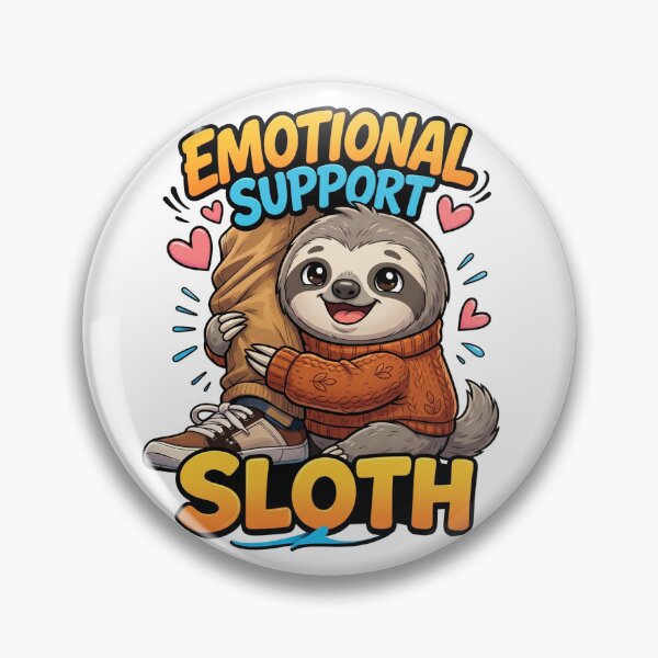 Artikelvorschau, Faultier als emotionale Unterstützung – Lustig und niedlich – Faultier-Meme-Design entworfen und verkauft von ColorFlick.