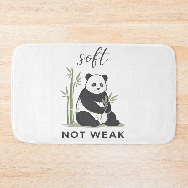 Item preview, Not Weak Panda T-Shirt Soft Strength Bamboo Quote Graphic designed and sold by ZEBBEDE - Minimal Streetwear .