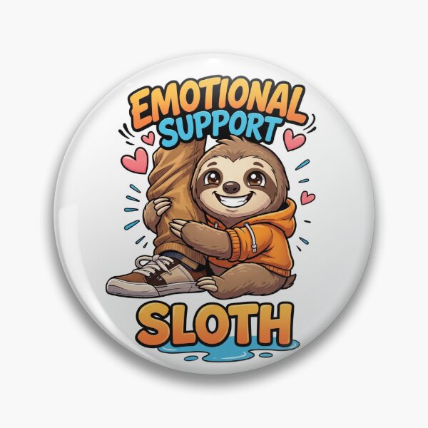 Artikelvorschau, Faultier als emotionale Unterstützung – Lustig und niedlich – Faultier-Meme-Design entworfen und verkauft von ColorFlick.