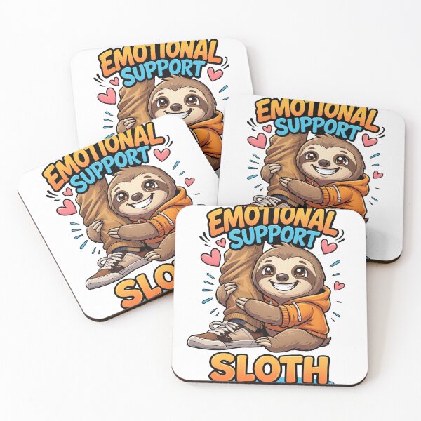 Item preview, Emotional Support Sloth Funny Cute – Lazy Sloth Meme Design designed and sold by ColorFlick.