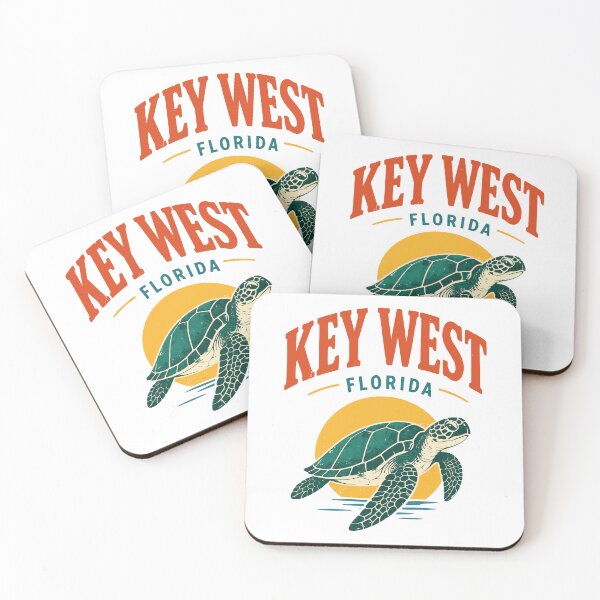 Item preview, Key West Florida Sea Turtle Vintage Coastal Graphic designed and sold by JackCurtis1991.
