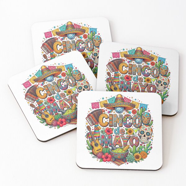 Item preview, Cinco De Mayo Colorful Funny Mexican Fiesta Guitar Party Taco Vibes designed and sold by NuralsArt.