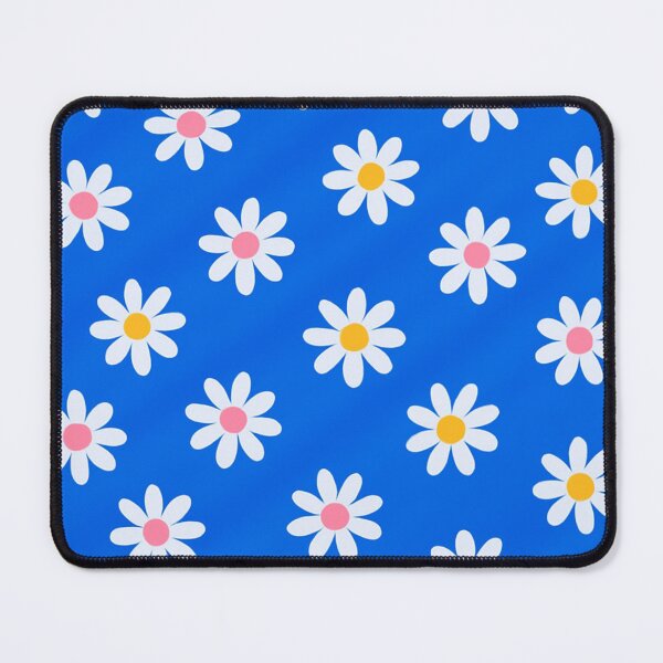 Item preview, Cute Daisy Pattern on Electric Blue Background Floral Design designed and sold by daila70.