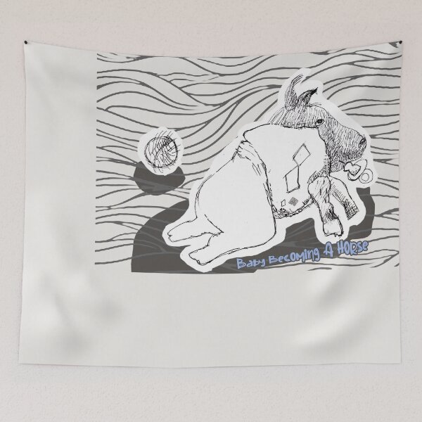 Item preview, Baby Becoming A Horse (Drawing by ACCI)  designed and sold by VanyssaGraphics.