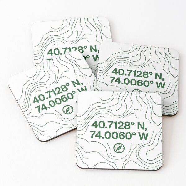 Item preview, Custom City Coordinates Minimalist Local Pride designed and sold by FlamaC.