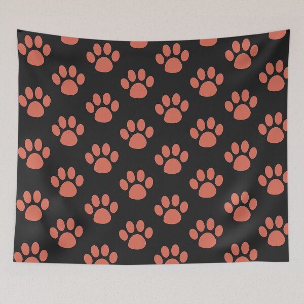 Aperçu de l'œuvre Autocollant empreinte de patte – Motif patte de chien mignon (corail) créée et vendue par 313FILES.